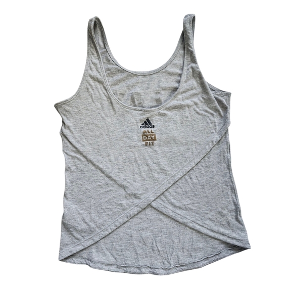Adidas Gray Tank Top with Gold Lettering - Picture 2 of 3